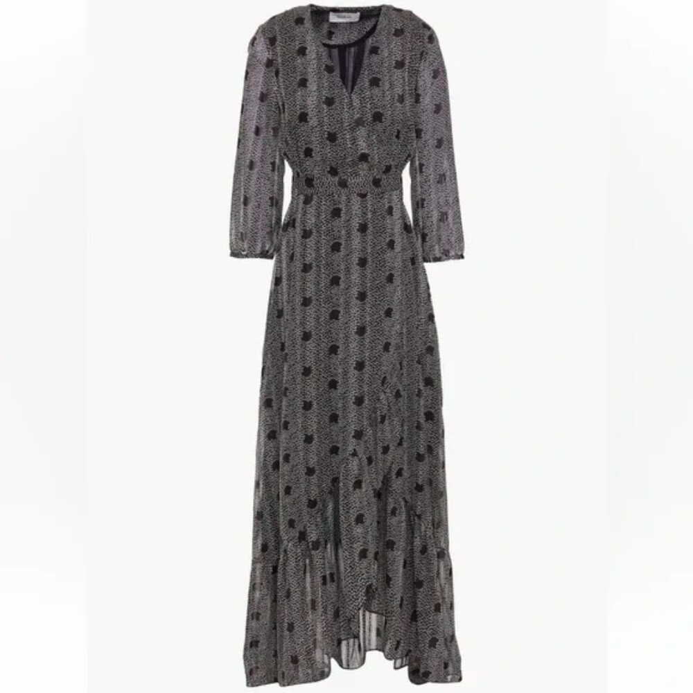 BA&SH Size XS Pisy Dress Faux Wrap Print Maxi Dress
